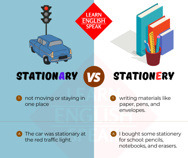 stationary vs. stationery