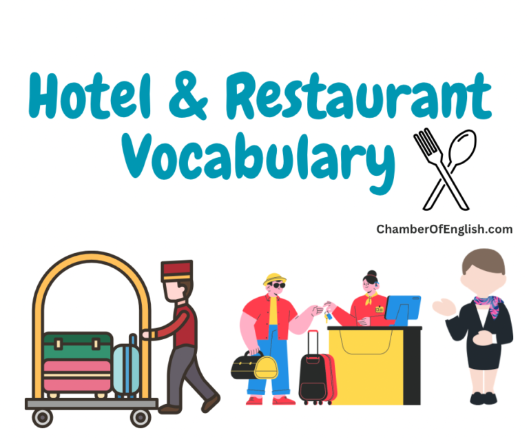 hotel and restaurant vocabulary